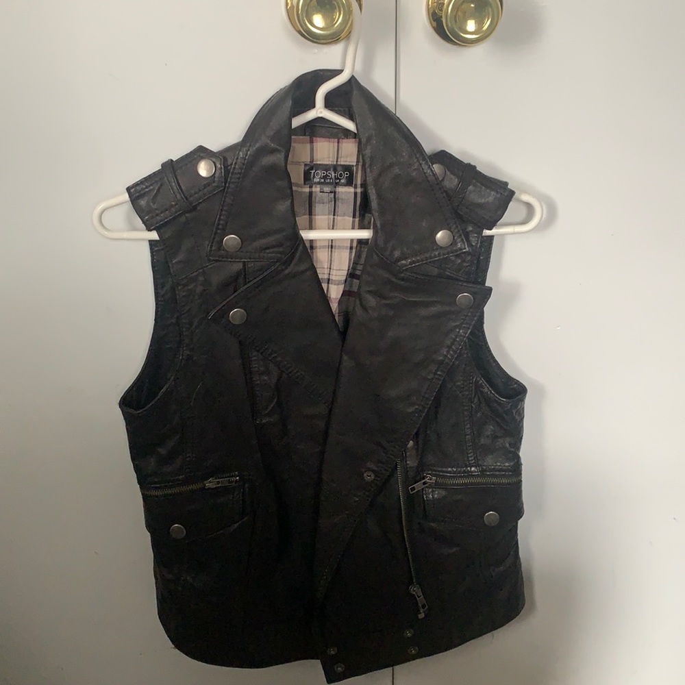 TOPSHOP Leather Vest